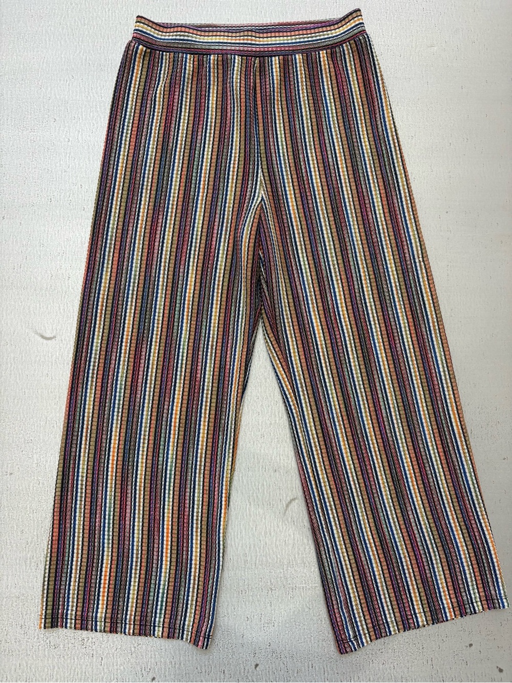 Urban Outfitters Black Multicolor Striped Knit Bottoms